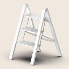 SOLADDER Opstapladder 3-traps opvouwbare kleine opstapkruk voor volwassenen Draagbare antislip lichtgewicht trap met brede pedalen voor thuis- en keu