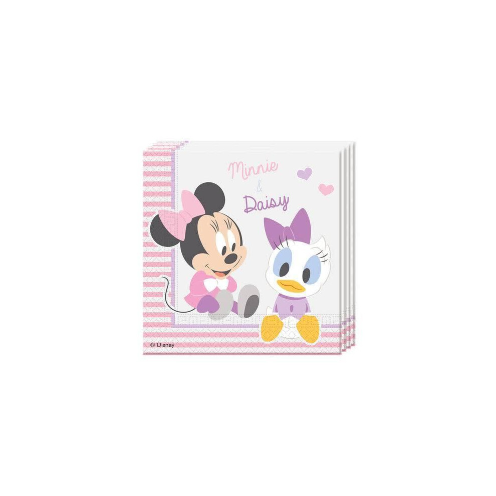 Disney Minnie Mouse 1st Birthday Disposable Napkins (Pack of 20)