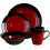 Elama Round Stoneware Two-Toned Dinnerware Dish Set  16 Piece  Bright Red and Black 2