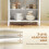 Homcom (White) HOMCOM Sideboard with Drawer, Adjustable Shelf for Living Room 3