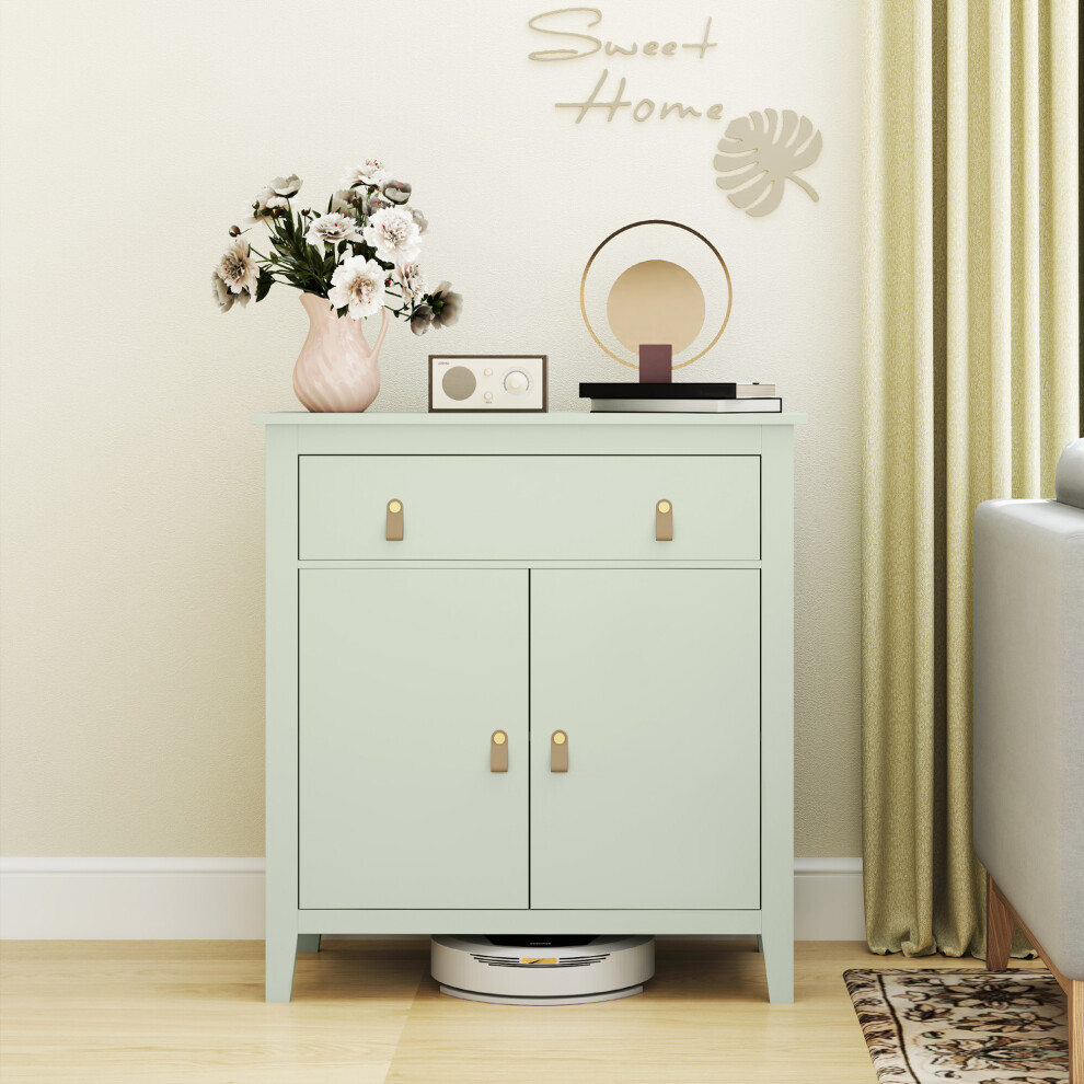Homcom (Green) Sideboard With Drawer, Adjustable Shelf For Living Room