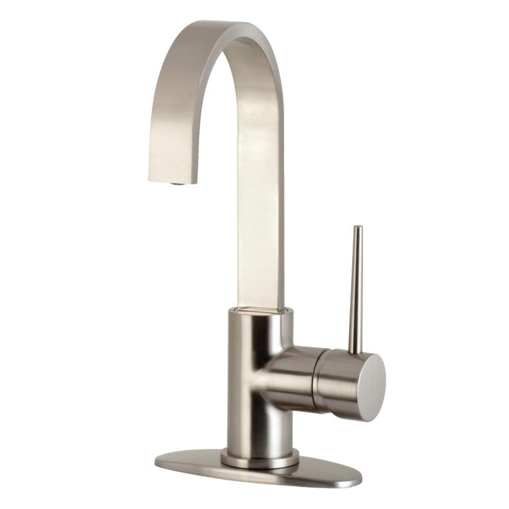 Photos - Tap Kingston Brass Ls8618Nyl New York One-Handle 1-Hole Deck Mounted Bar Faucet Brushed Nickel B07VGCN11F