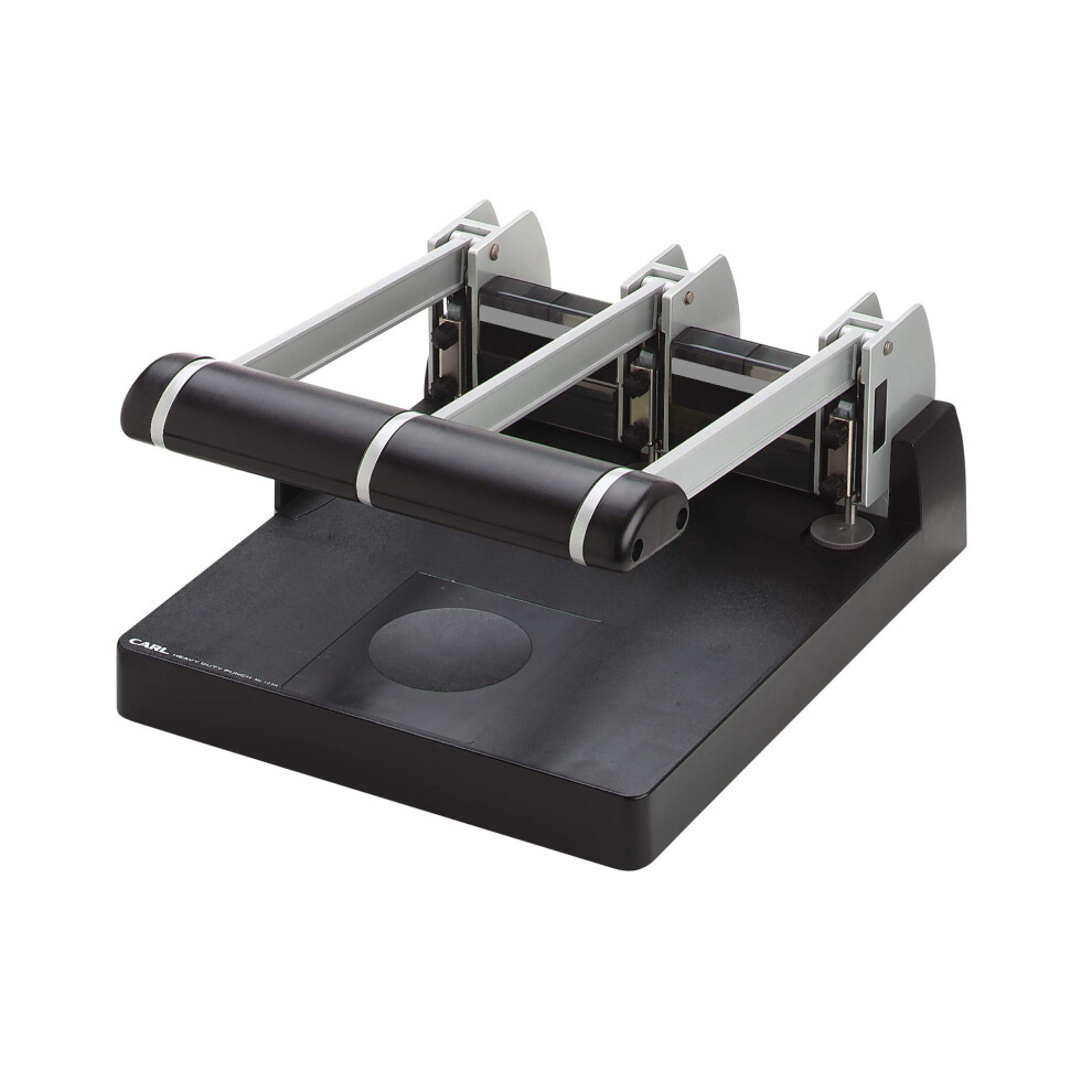 Photos - Stapler CARL XHC-150N Heavy Duty 3-Hole Paper Punch 150 sheet capacity. Black and Silver CUI63150