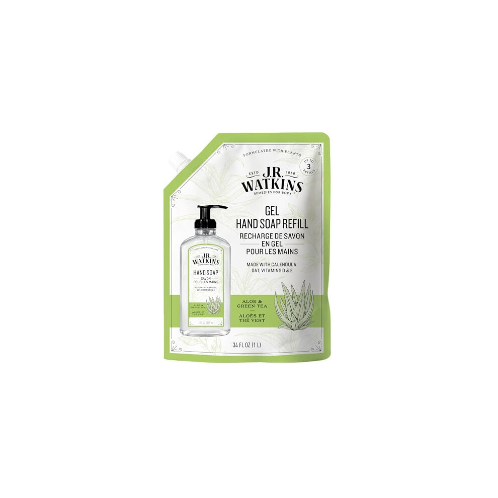 J.r. Watkins Green Jr Watkins Hand Soap Refill Aloe And Tea 34 Fl Ounce