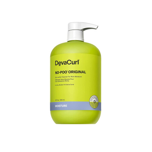 DevaCurl No-Poo Original Zero Lather Cleanser For Rich Moisture Fresh Rose 32 Fl Oz