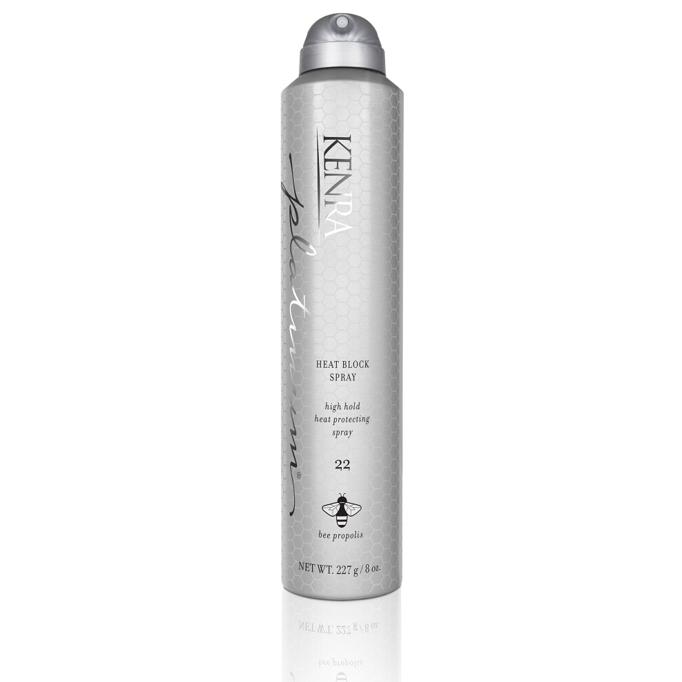 Kenra Platinum Heat Block Spray 22 | Heat Protecting Hairspray | High Hold For Ultimate Style Longevity | Clean Release From Hot Tools | All Hair Type