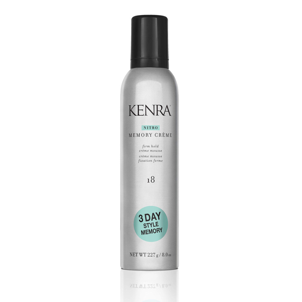 Kenra Nitro Memory Cr?me 18 | Firm Hold Cr?me Mousse | 3 Day Style Memory | 1st Nitrogen Cr?me Mousse | No Stick Application | All Hair Types | 8 fl.