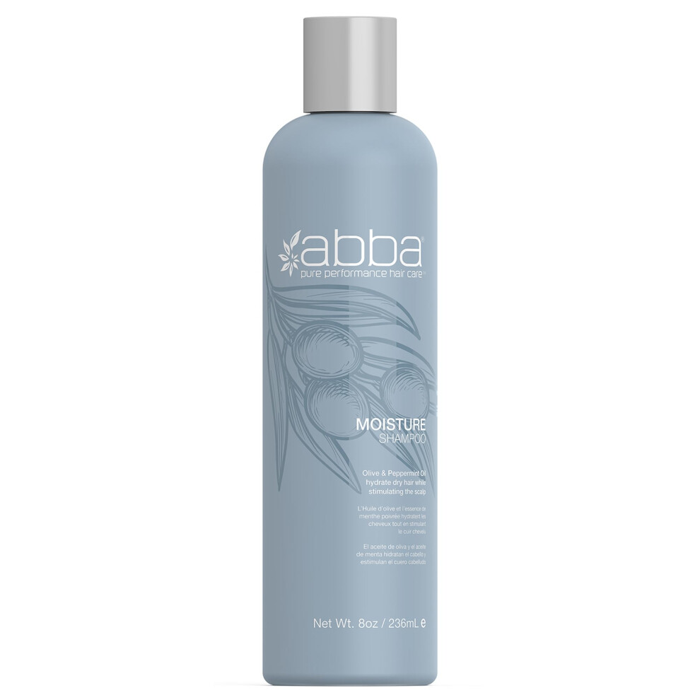 Abba Moisture Shampoo Olive & Peppermint Oil 8 Fl Oz