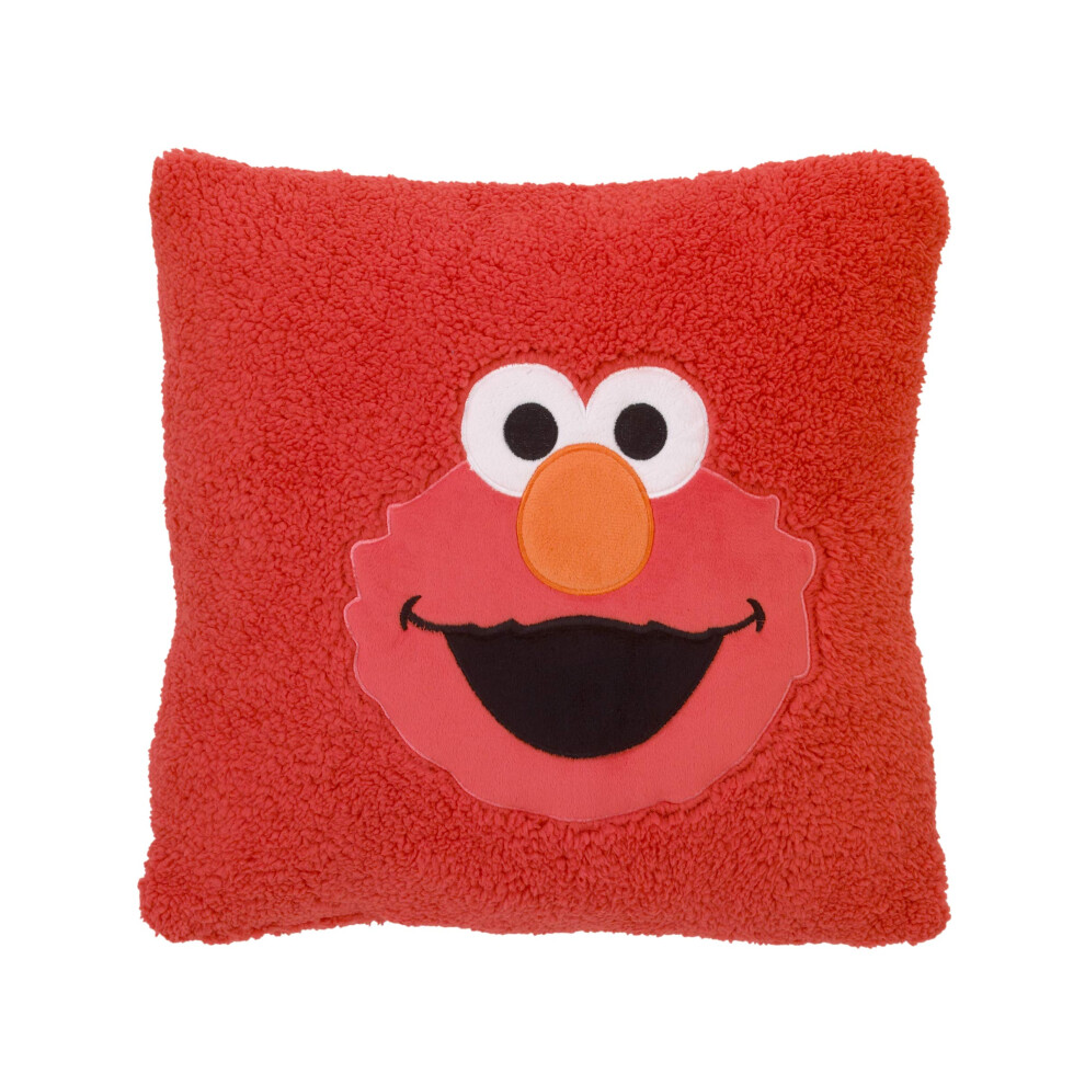 Sesame Street Elmo Super Soft Sherpa Toddler Pillow With Applique  Red  1 Count