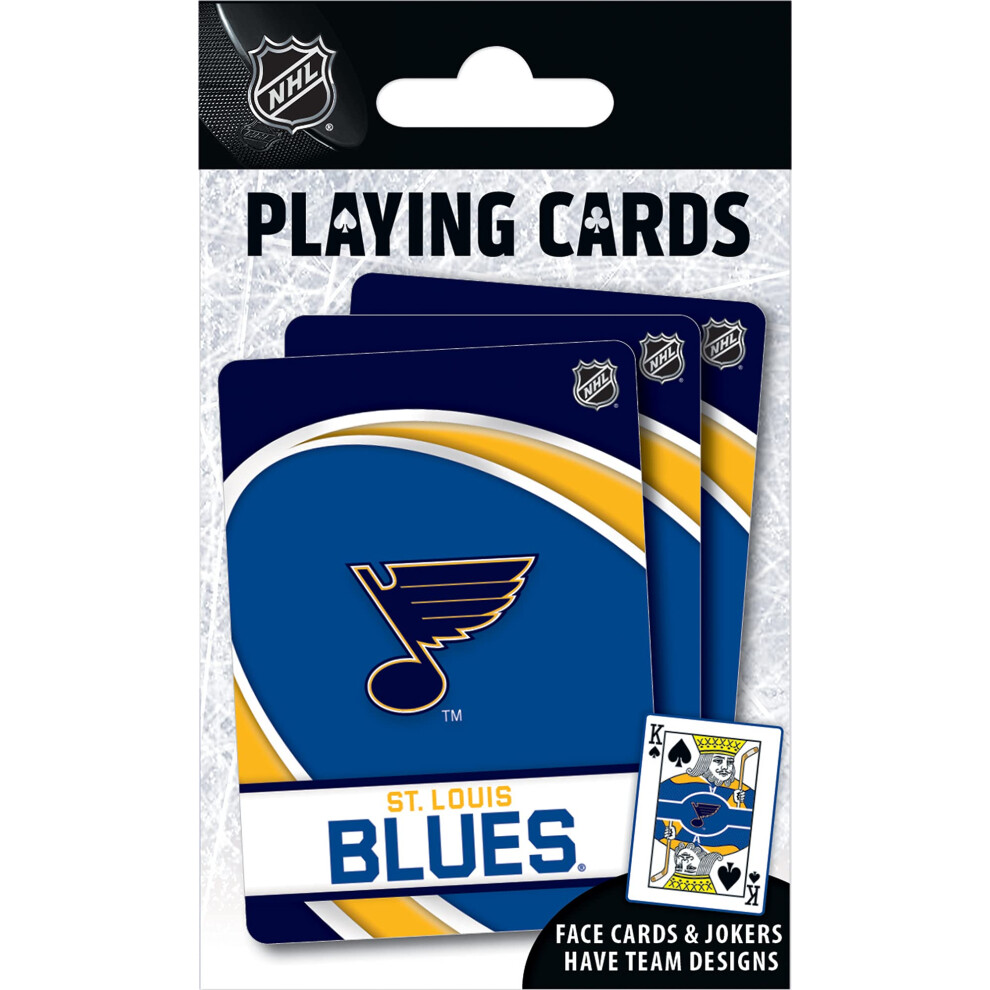 Masterpieces Family Games - Naipes De Los St. Louis Blues De La Nhl - Baraja Con Licencia Oficial Para Adultos, Ni Os Y Familias-image