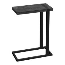 Monarch Specialiteter 2863 C-formet slutside snack stue sovev?relse laminat sort moderne moderne accentbord genvundet tr?-look metal 19.25 """" L x