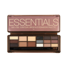 BYS Essentials-Contour Brow and Eyeshadow Tin Palette-3-i-1 Makeup Kit Let at bære rejseklar skønhedssæt