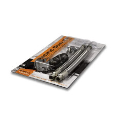 Pacific Dualies 18000 7 tommer flettet rustfrit st?l ventilstamme forl?ngersystem - s?t med 2