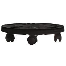 vidaXL Plant Trolleys with Wheels 5 pcs Diameter 11.8"""" Black 374.8 lb