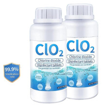 200pcs Food Grade Chlorine Dioxide Effervescent Tablet Clo2 Anti-bacterial Disinfection Chemical Tab