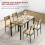 Homcom HOMCOM 3 Pcs Compact Dining Table 2 Chairs Set Rustic Brown 7