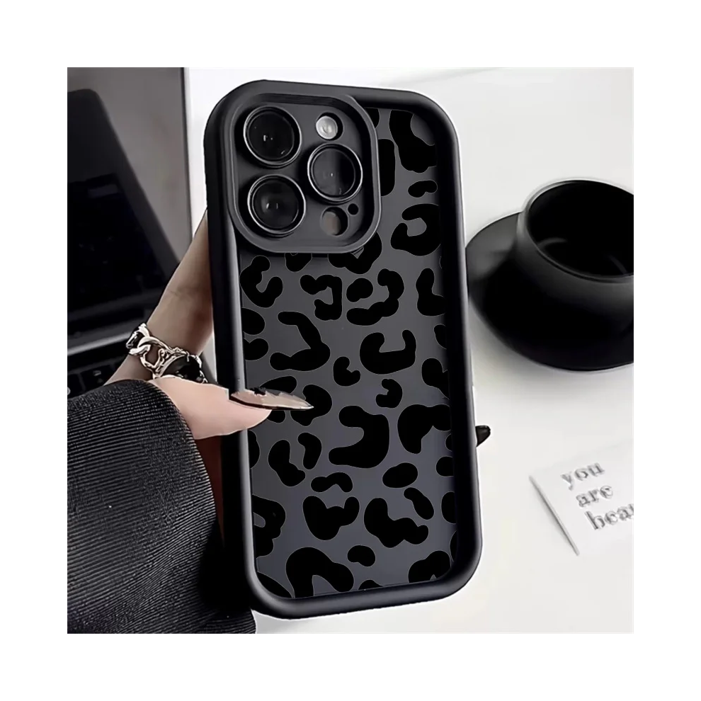(1, A53 5G) Leopard Print Pattern Silicone Case For Sams Black 931287954161