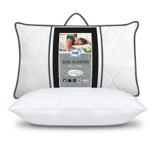 Sealy Side Sleeper Pillow - Medium Firm, Hypoallergenic with Breathable Cotton Cover and Ventilated Foam
