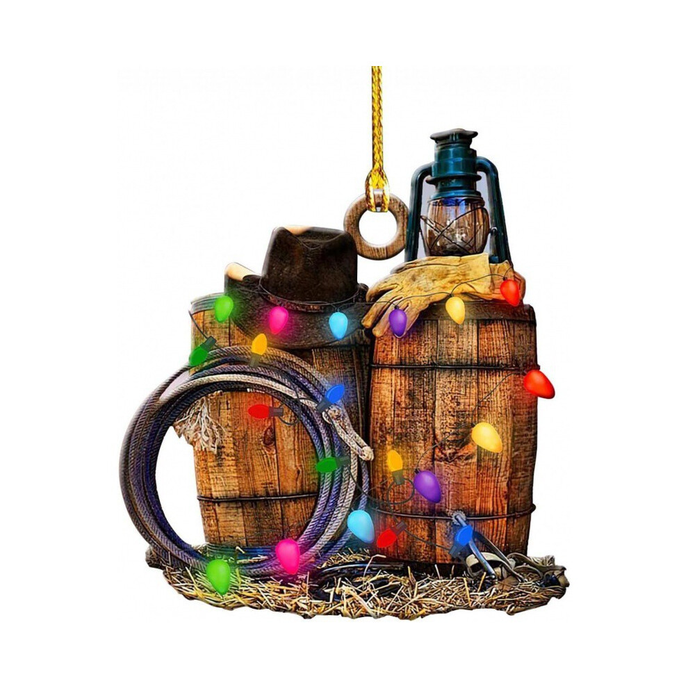 (b) Retro Colorful Acrylic Christmas Boot Hat Car Decoration For Home Holiday Design-image-OPC-PGFVMS7-NEW