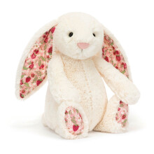 (12.20", White) Blossom Cream Bunny 'Berry' Plush Toy - White Easter Bashful Bunny Stuffed Animal size: 20x15x3cm