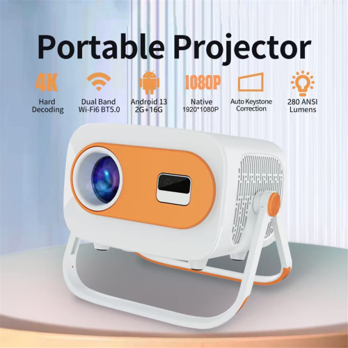 1080P Projector 4K Android 13 Dual Wi-Fi Home Smart Projector EU PLUG 2