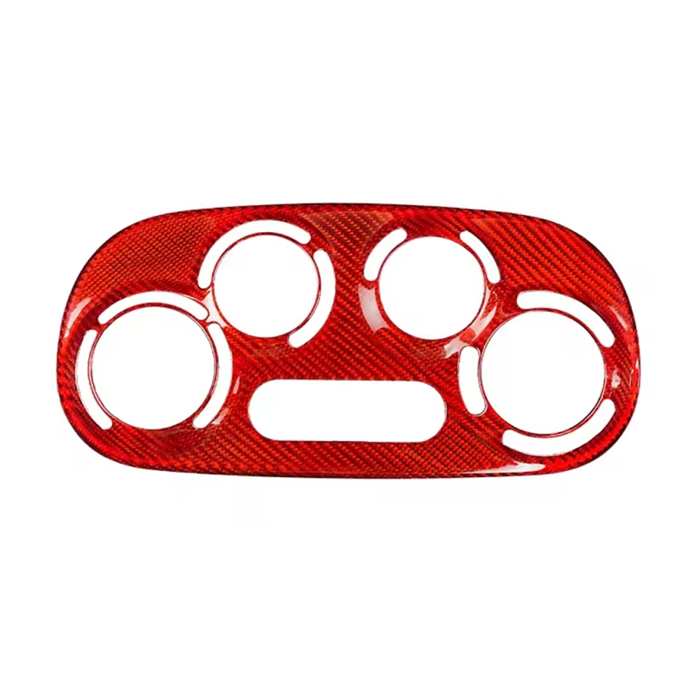 Car Ac Switch Knob Trim For Lhd Carbon Fiber Pattern Red 4851108215225