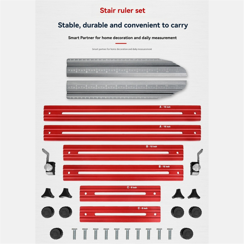 Stair Measuring Tool,Stair Tread Gauge,Stair Tread Template Tool 4851108218882