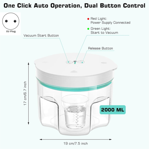 Resin Bubble Remover,2L 99.9% Bubble Removal in 5Min,Eu Plug 1