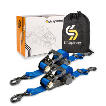 Strapinno 2 Stck einziehbare Spanngurte mit Ratsche, 2.300 kg Bruchfestigkeit 2 Zoll x 12 Fu, robuster Ratschengurt mit Sicherheitsverriegelung,