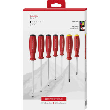 PB Swiss Tools Phillips and Slotted Screwdriver Set PB 8250 | 100% Swiss Made | 7-piece Screwdriver Set Size PH1 PH2  Slot 1/2/3/4/5 for General Screw