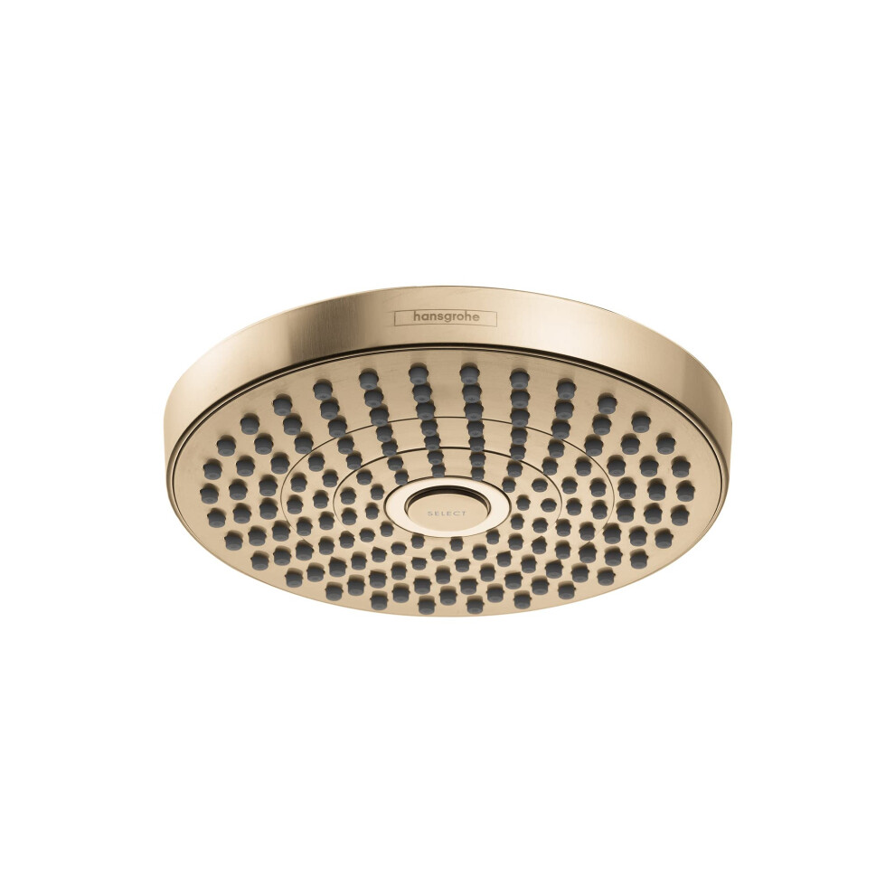 hansgrohe Croma Select S 7-inch ShowerheadLow Flow Modern 2-Spray Rain  IntenseRain Water Saving with QuickClean in Brushed Bronze  04388140 Showerhea