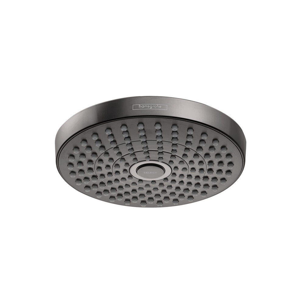 hansgrohe Croma Select S 7-inch ShowerheadLow Flow Modern 2-Spray Rain  IntenseRain Water Saving with QuickClean in Brushed Black Chrome  04388340 Sho