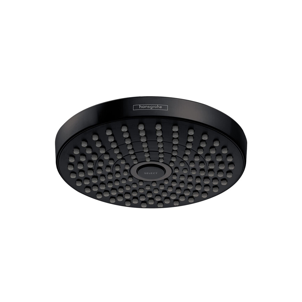 hansgrohe Croma Select S 7-inch Water Saving Low Flow Showerhead Modern 2-Spray Rain  IntenseRain with QuickClean in Matte Black  04388670-image-OPC-PGFWXR6-NEW