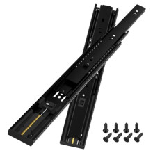 BAIDICE 1 paar soft close ladegeleiders rails 12 14 16 18 20 22 24 inch 100 lb draagvermogen zijmontage volledig uittrekbare kastloper zelf langzaam