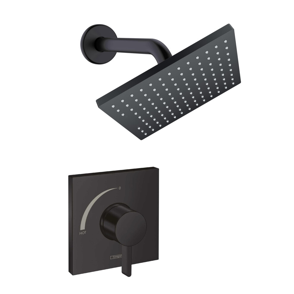 hansgrohe Vernis Blend Shower Set 2.5 GPM  1-Spray Full Shower Trim Kit in Matte Black  04958670