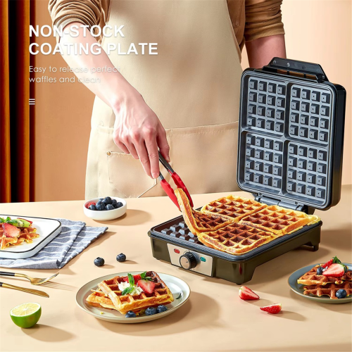4-slice Nonstick Iron Compact Square Design EU-pistoke 2