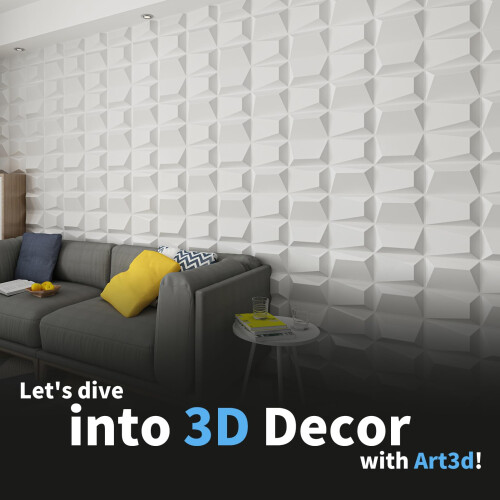 ART3D Dekorativt 3d vægpanel 32 kvadrat 2