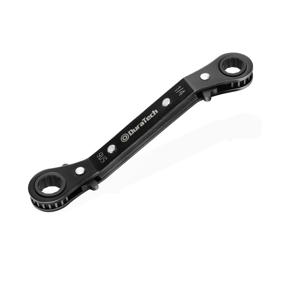 Llave De Trinquete Reversible De Doble Desplazamiento Duratech De 1/4"" X 5/16"" Con Extremo De Caja Sae, Resistente, Cromada Mate, Llave De Trinqu-image