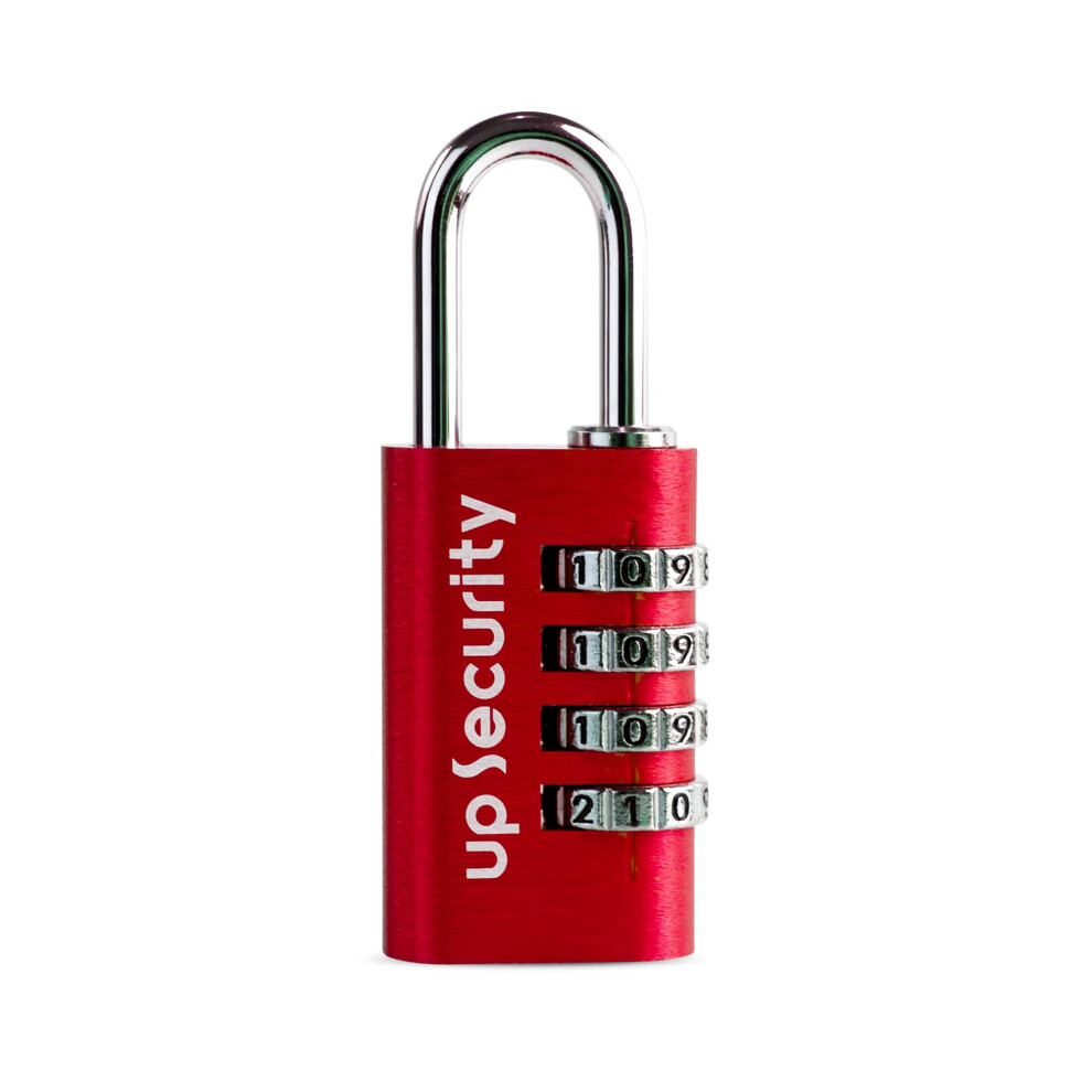 UP Security Combination Gym Locker Lock  Aluminum Alloy Body  Outdoor Use  4-Digit Combo Locks  Candados para Locker Padlocks with Code (Red  Edge-Rou-image-OPC-PGFX6MF-NEW