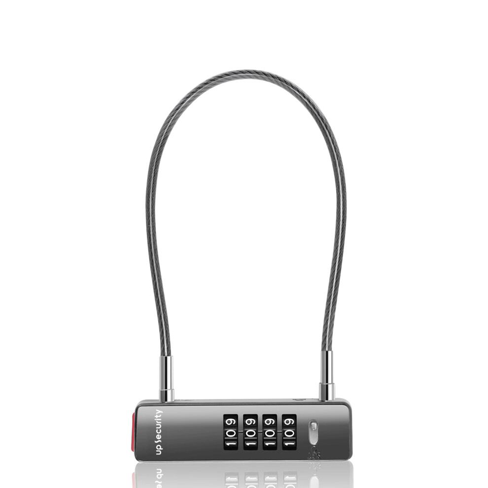 Câble antivol à combinaison UP Security, usage extérieur, 4 chiffres, pour clôture, portail, bagages, voyage, cadenas à fil fin avec code pour ar
