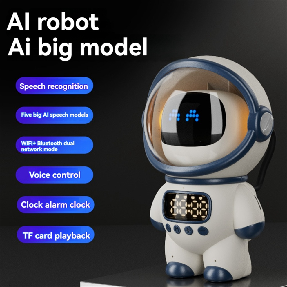 Smart Ai Robot Bluetooth Speaker Alarm Clock Fm Radio 4851108232765