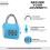 UP Security Small Combination Padlock 3 Digit Combination Zipper Lock Travel Safe Code Lock Mini Combo Suitcase Locks for Luggage Backpack Bag 4