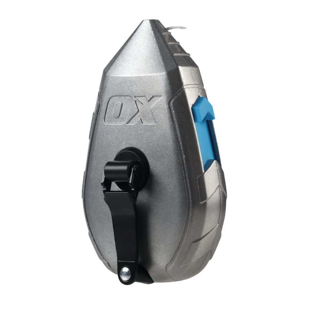 Ox Tools Contractor 100Ft Chalk Line Tool Aluminum Construction Steel Crank & 1:1 Gear Ratio And Cotton And Nylon Basic Fine Line Marking Tool Profess