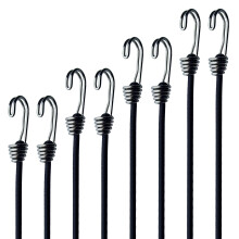YELIER Bungee-Seile mit Haken 6 mm kleine Bungee-Seile, 8-teiliges Set Schwarz, Wei und mehrfarbige Optionen fr Outdoor-Camping und Aufbewahrun