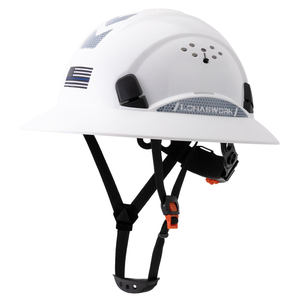 Lohaswork Full Brim Hard Hat Construction Osha Approved Vented Hard Hat Cascos De Construccion Adjustable Cool Vent Work Safety Helmet For Men And Wom 7047763232791