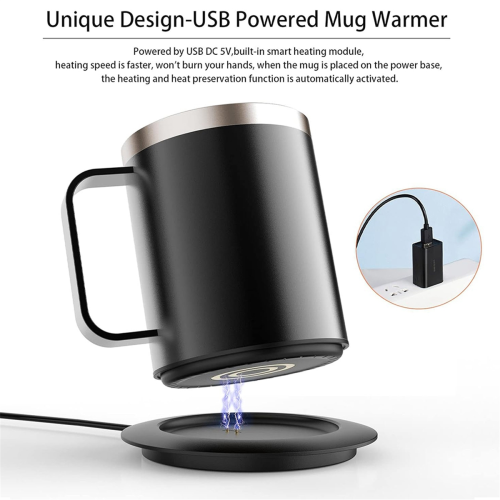 Self-Heating Coffee Cup Double Layer 304 Stainless Steel with Cup 2