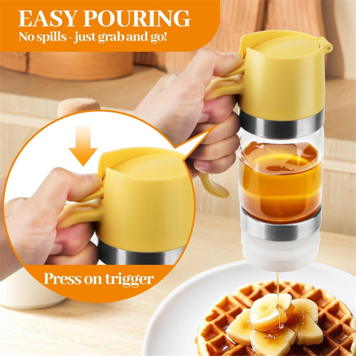 2Pcs 10OZ/300ml Honey Dispenser No Drip - Dispenser αντλίας σιροπιού 2