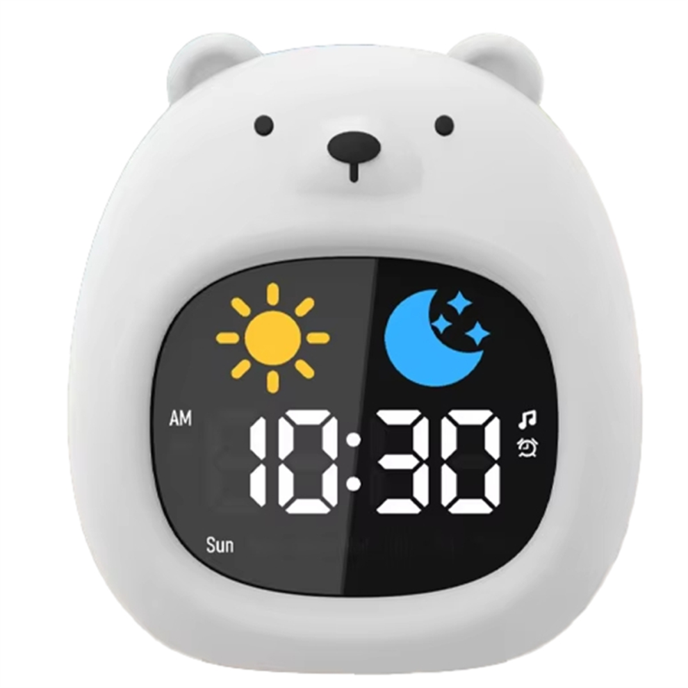 Alarm Clock For Kids Bear-Shape Toddler Sleep Training Clock Markenlos