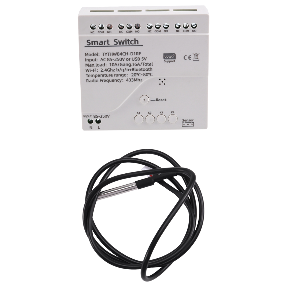Tuya Wifi Smart Switch Temperatursensor-Monitorschalter-image
