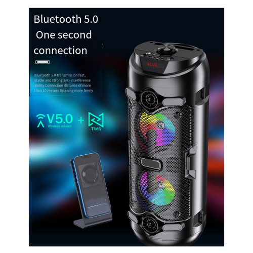 Wireless Bluetooth Column Portable Speaker Big Powerful Speaker 2